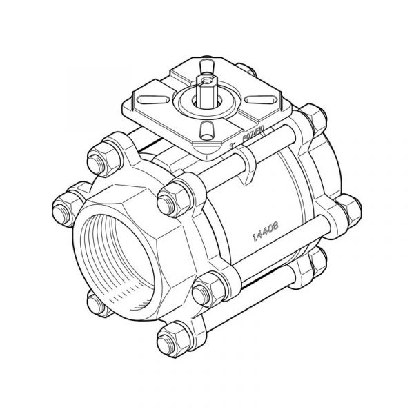 Kugelhahn VZBA-3"-GG-63-T-22-F0710-V4V4T